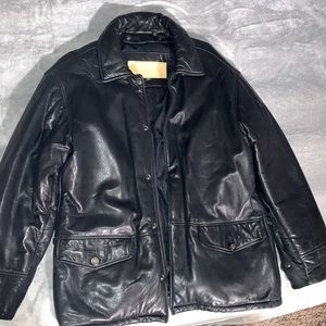 Leather timberland 3/4 winter coat